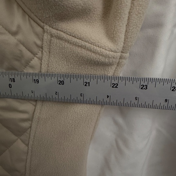 New Balance Sz Large Quilted Fleece Running Jacket Hooded Zip Side Pockets - Picture 10 of 11